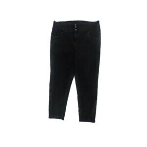Refuge Ibiza Skinny Jeans Womens 15 Black Stacked Pushed Up High Rise Denim